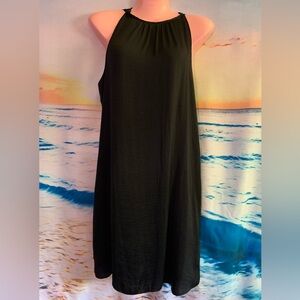 Old Navy Women’s Multi Layer Boat Neck Knee Length Black Dress Size Medium